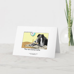Funny Border Collie Greeting Card