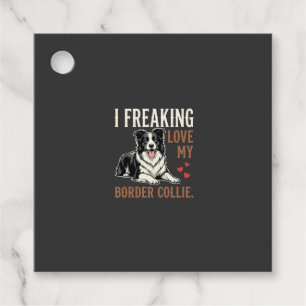 Funny Border Collie Love Dog Favour Tags