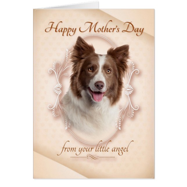 Funny Border Collie Mother's Day Card (Front)