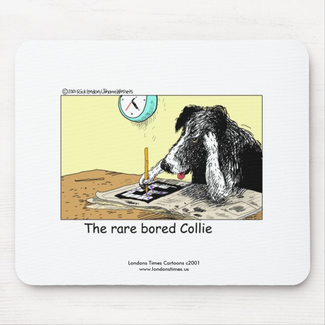 Funny Border Collie Mouse Pad (Front)