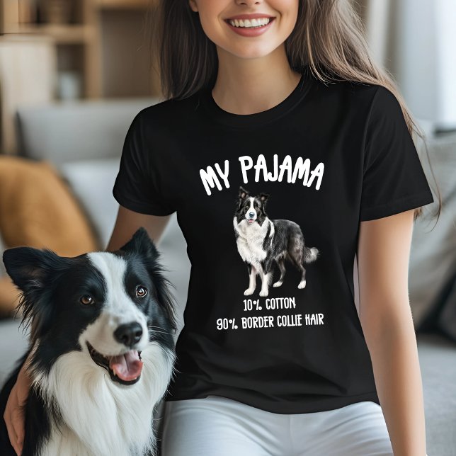 Funny Border Collie Pajama T-Shirt (Creator Uploaded)
