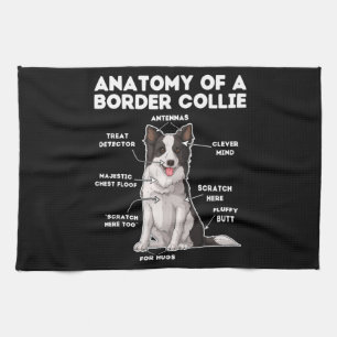 Funny Border Collie Tea Towel