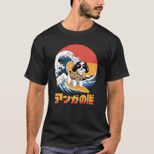 Funny Bordoodle Japanese Kanagawa Wave Dog T-Shirt