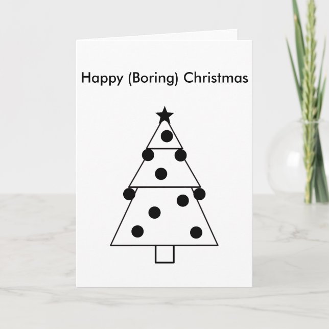 Funny Boring Happy Christmas Card (Front)
