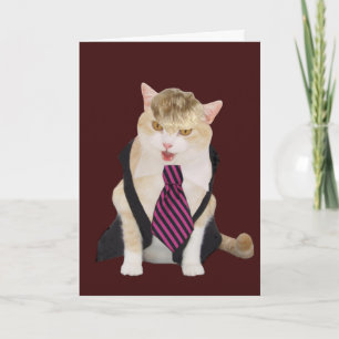 Funny Boss Cat Valentine Holiday Card