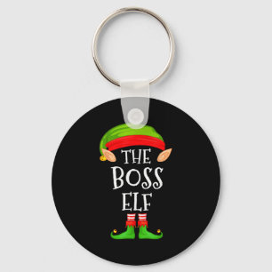 Funny Boss Elf Family Christmas Boss Elf Sweater M Key Ring