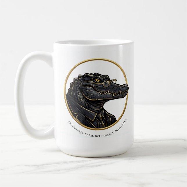 Funny Boss Gift - Corporate Crocodile Anatomy Mug (Left)
