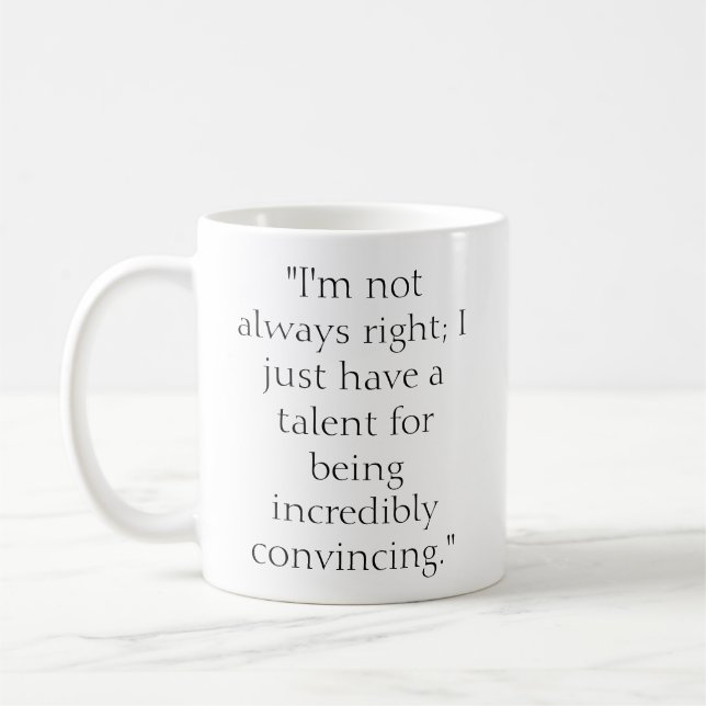 Funny Boss Humour Typography Coffee Mug (Left)