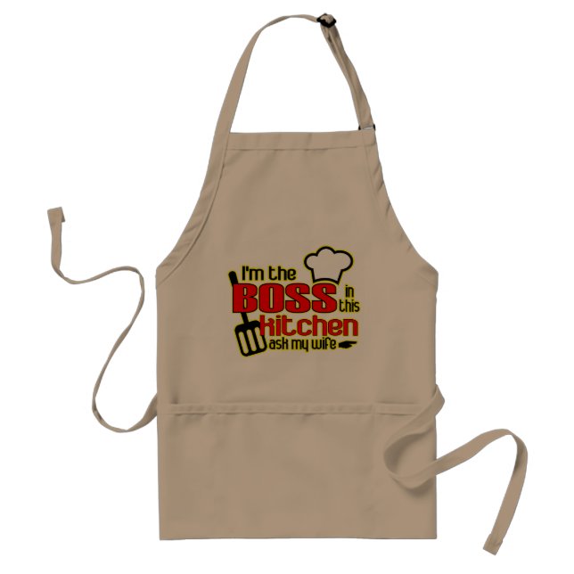 Funny BOSS in the Kitchen Standard Apron (Front)