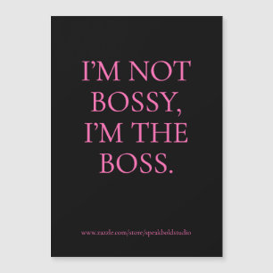 Funny Boss Lady Quote Personalised Magnetic Card