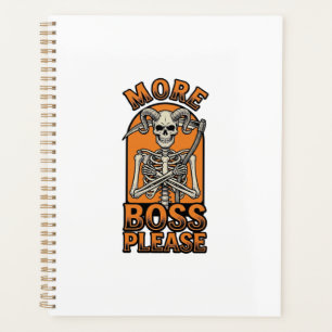 Funny Boss Skeleton Vintage Halloween Shirt_1 Planner
