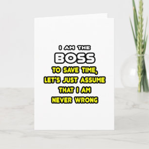 Funny Boss T-Shirts and Gifts Card