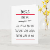 Funny Bosses Cheeky Verse Boss Day Card (Yellow Flower)