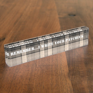 Funny Boss's Customisable Desk Name Plate