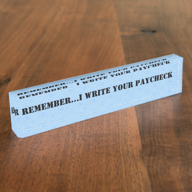 Funny Boss's Customisable Desk Name Plate (Side)