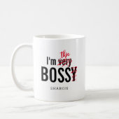 Funny Bossy Boss Coffee Mug (Left)