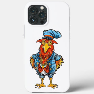 Funny Bossy Cartoon Rooster iPhone 13 Pro Max Case