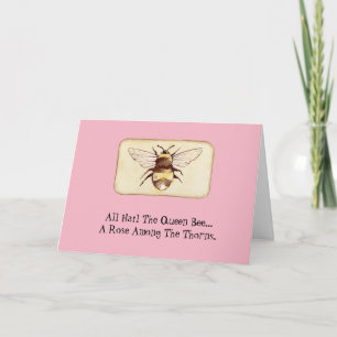 Funny Bossy Queen Bee Birthday Card