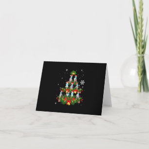 Funny Boston Terrier Christmas Tree Dog Mask Xmas Note Card