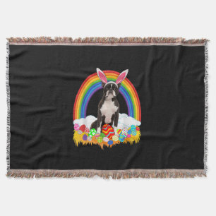 Funny Boston Terrier Egg Shirt Dog Lover Easter Throw Blanket