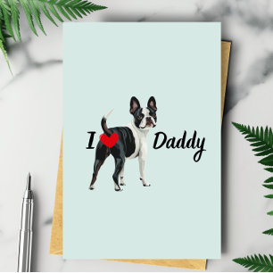 Funny Boston Terrier From Pet Dog Butt Fathers Day Thank You Card