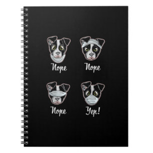 Funny Boston Terrier Gift Mouth Nose Mask Dogs T-S Notebook