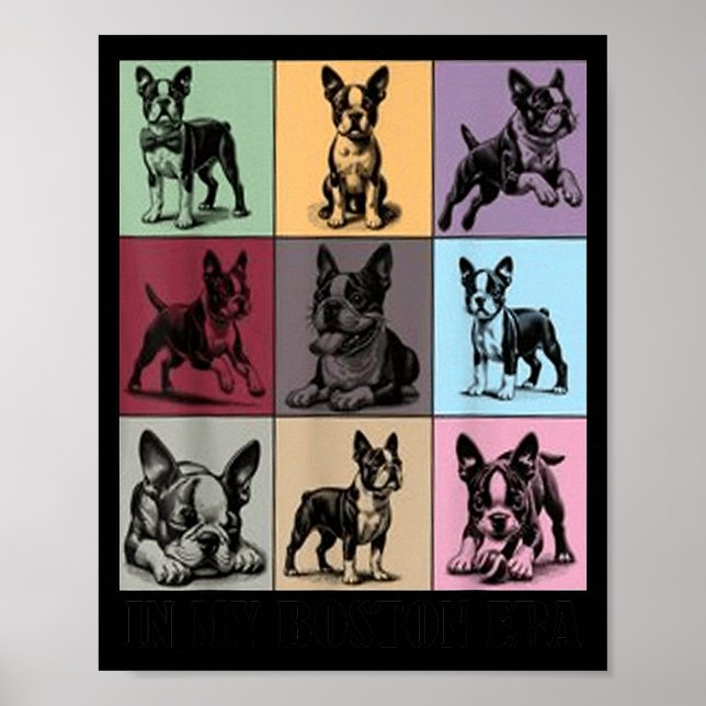 Funny Boston Terrier Quote In My Boston Terrier Er Poster (Front)