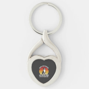 Funny Boston Terrier Retro Dog Attitude Key Ring