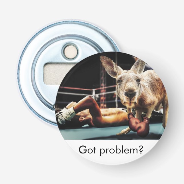 Funny bottle opener with kangaroo Got problem?  (Front)