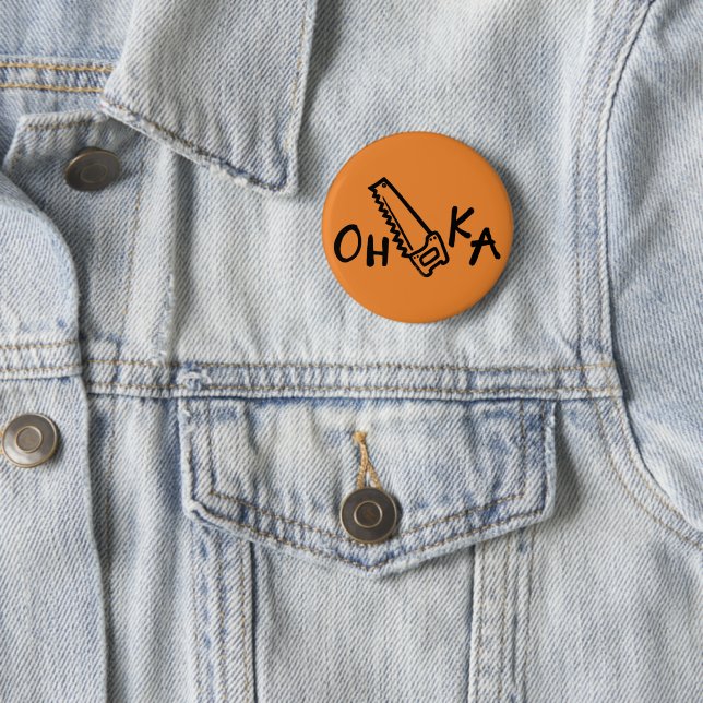Funny Bottuns - Osaka (Oh-Saw-Ka) 6 Cm Round Badge (In Situ)