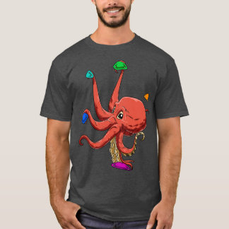 Funny Bouldering and Rock Climbing Octopus T-Shirt