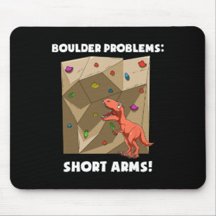 Funny Bouldering And Rock Climbing T-rex Mouse Pad