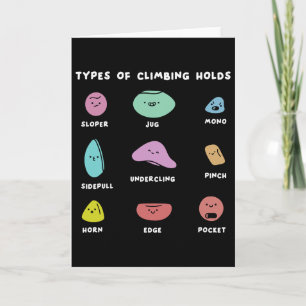 Funny Bouldering Boulderer Indoor Rock Wall Climbe Card