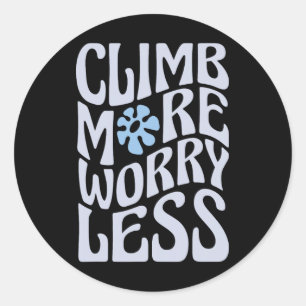 Funny Bouldering Boulderer Indoor Rock Wall Climbe Classic Round Sticker