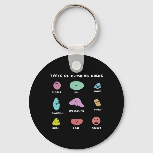 Funny Bouldering Boulderer Indoor Rock Wall Climbe Key Ring (Front)