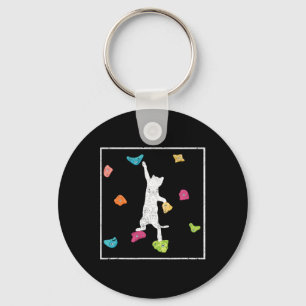 Funny Bouldering Cat Climber Cute Kitten Cats Rock Key Ring