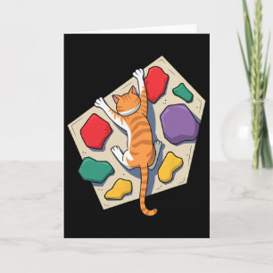 Funny Bouldering Cat – Rock Climbing And Cat Lover Card