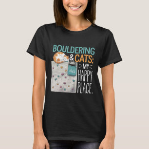Funny Bouldering Cat – Rock Climbing And Cat Lover T-Shirt