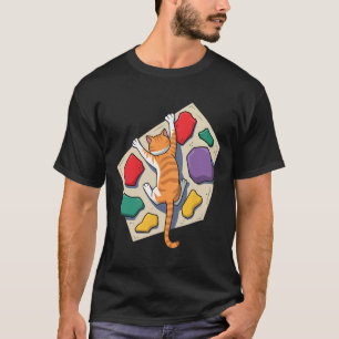 Funny Bouldering Cat – Rock Climbing And Cat Lover T-Shirt