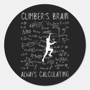 Funny Bouldering Rock Climbing Classic Round Sticker