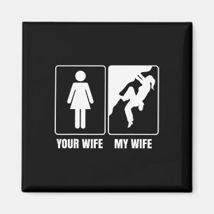 Funny Bouldering Rock Climbing Mountaineering Sayi Magnet