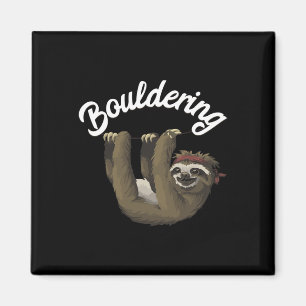 Funny Bouldering Sloth T Shirt Free Rock Climbing Magnet