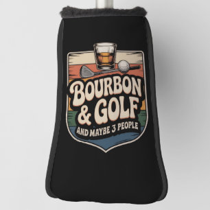 Funny Bourbon Golf Golfer Dad Gift Vintage Head Cover