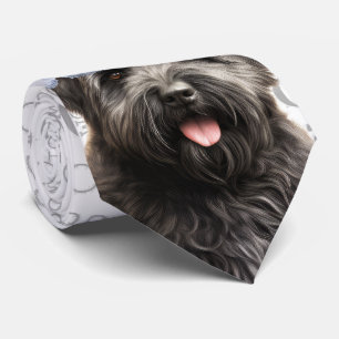 Funny Bouvier des Flandres Christmas Dog Lover Tie