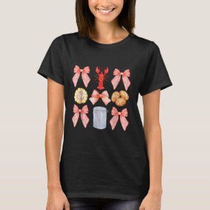 Funny Bow Cute Coquette Crawfish Boil Y2k Girl Aes T-Shirt