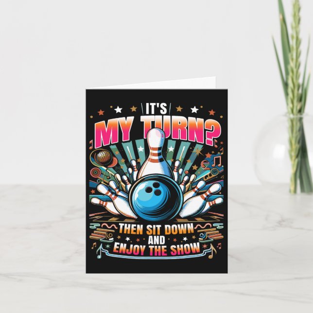 Funny Bowler Bowling 1  Card (Front)
