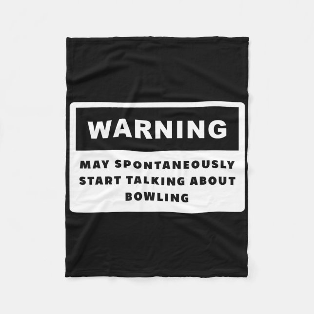 Funny Bowler Bowling  Fleece Blanket (Front)