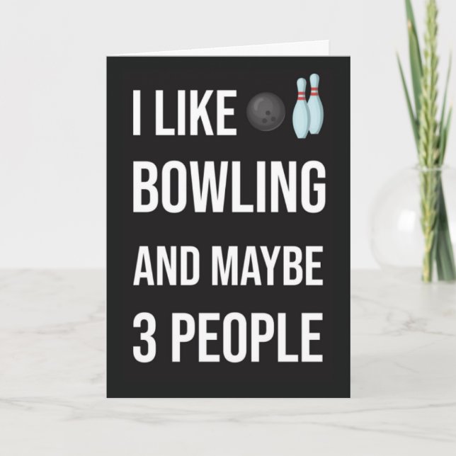 Funny Bowler Cards Bowling Sport Humour Team (Front)