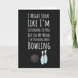 Funny Bowler Cards Bowling Strike League Ball