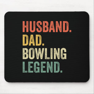 Funny Bowler Husnd Dad Bowling Legend Father's Day Mouse Pad
